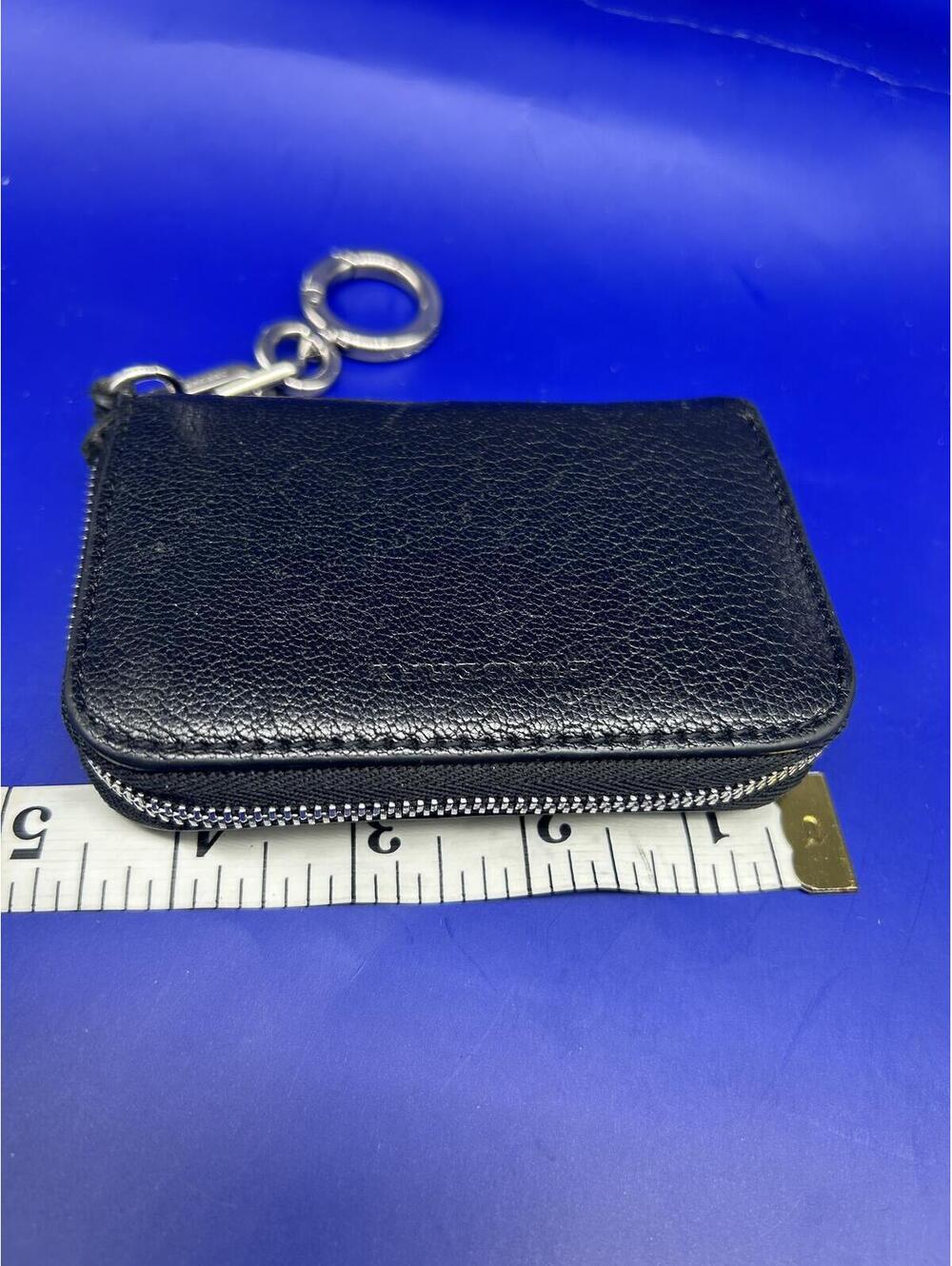 Authentic Burberry Black Grainy Leather Zippy Coin Purse - Compact Wallet - Picture 7 of 9